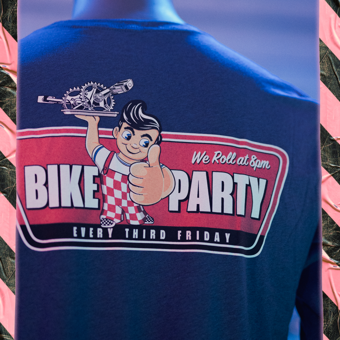 Bike Party: Navy Long Sleeve